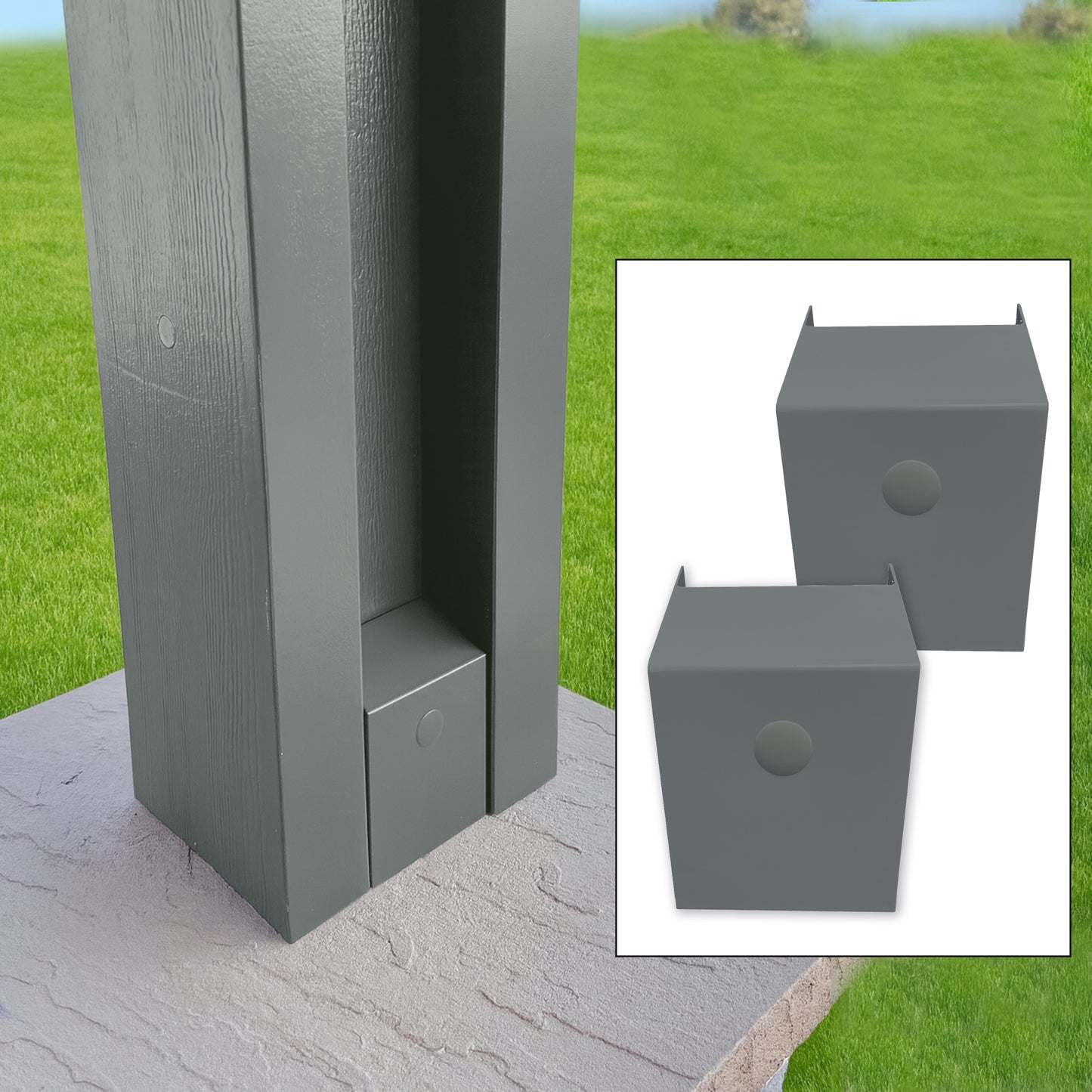 H-Post Cap™ -(2 Units per Set) H-Post Hardware Caps for Aluminum Patio Covers