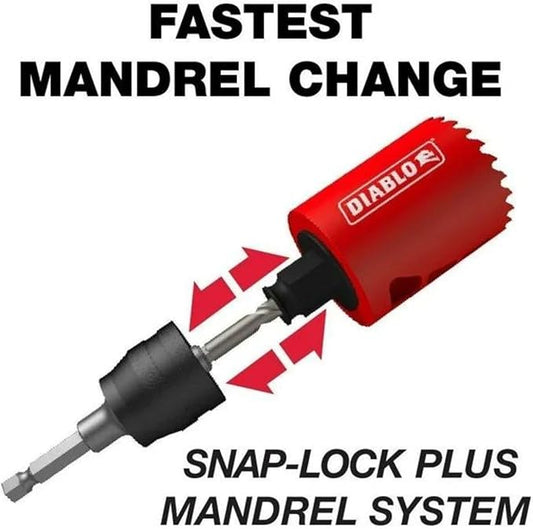 Diablo 4 in. Bi-Metal Hole Saw with SnapLock Plus Mandrel System