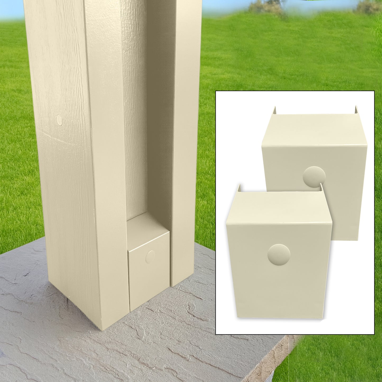 H-Post Cap™ -(2 Units per Set) H-Post Hardware Caps for Aluminum Patio Covers