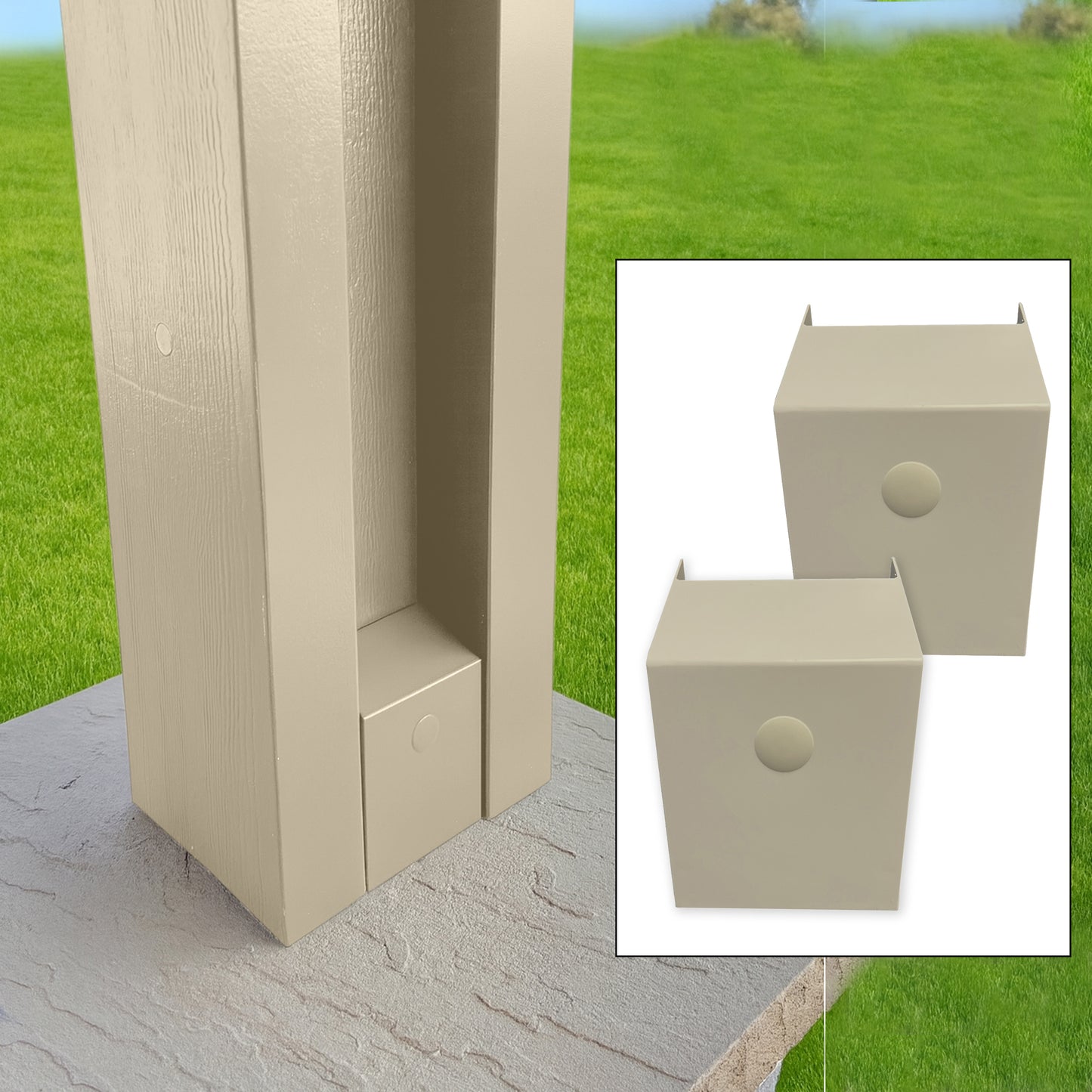 H-Post Cap™ -(2 Units per Set) H-Post Hardware Caps for Aluminum Patio Covers