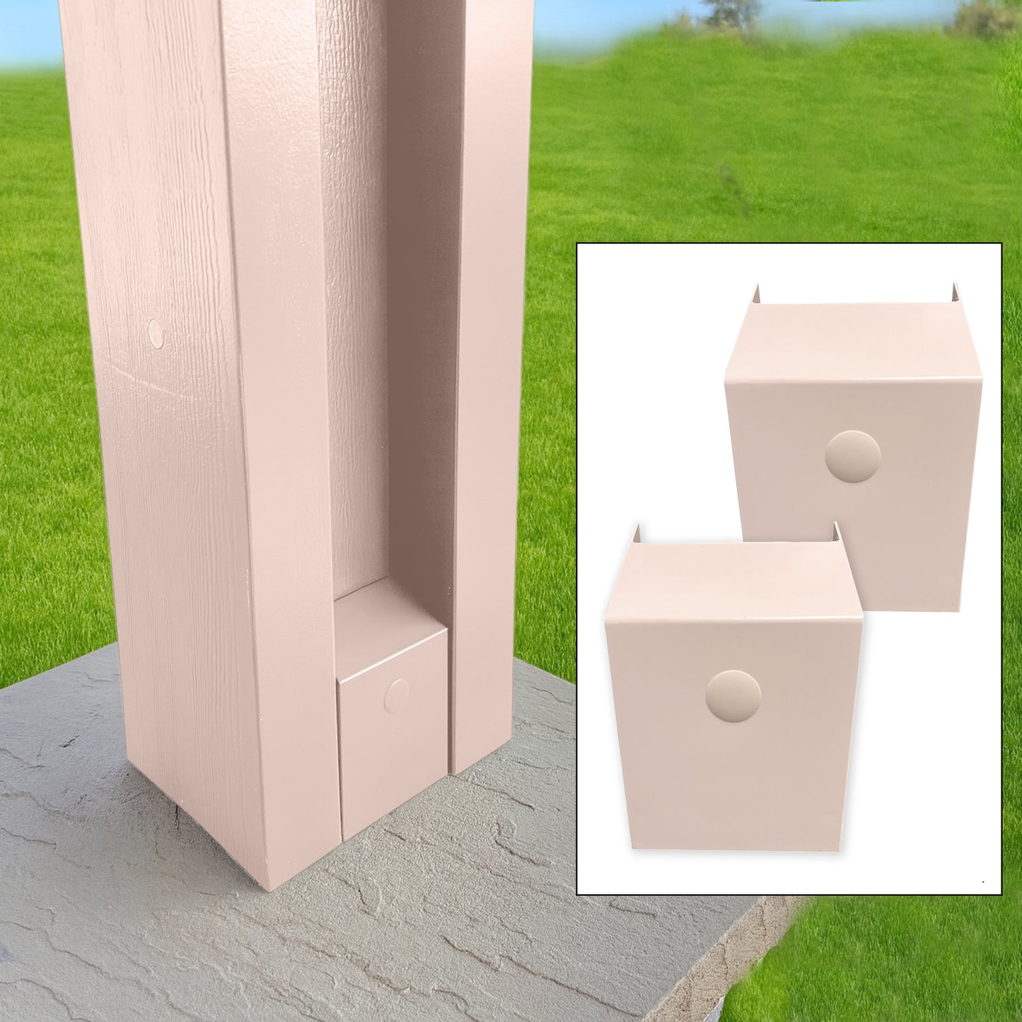H-Post Cap™ -(2 Units per Set) H-Post Hardware Caps for Aluminum Patio Covers